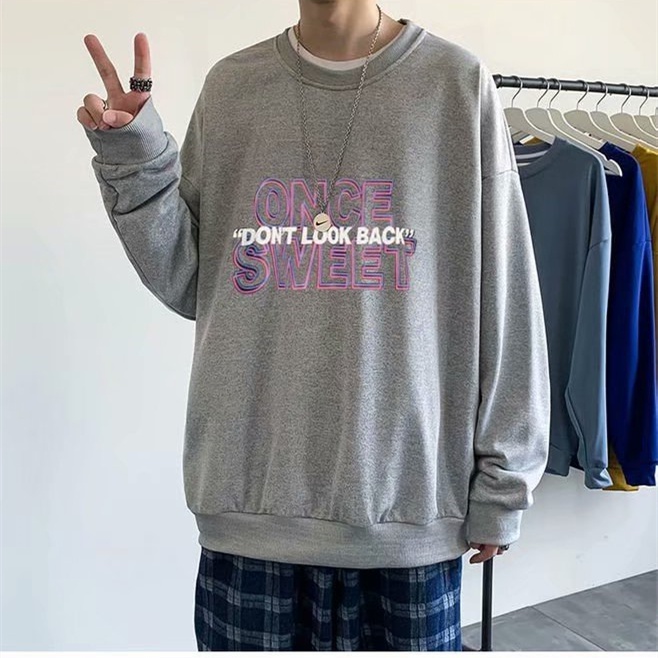 Áo hoodie nam M-5XL dáng rộng thời trang phong cách Hàn Quốc