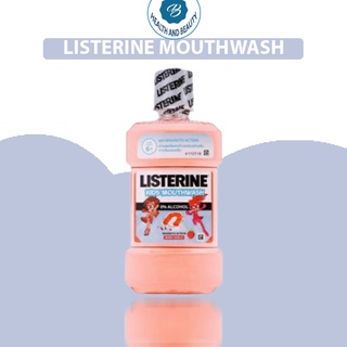 Nước Súc Miệng Listerine Vị Dâu Giúp Răng Chắc Khỏe, Ngừa Sâu Răng, Không Cồn Cho Trẻ Em Chai 250ml
