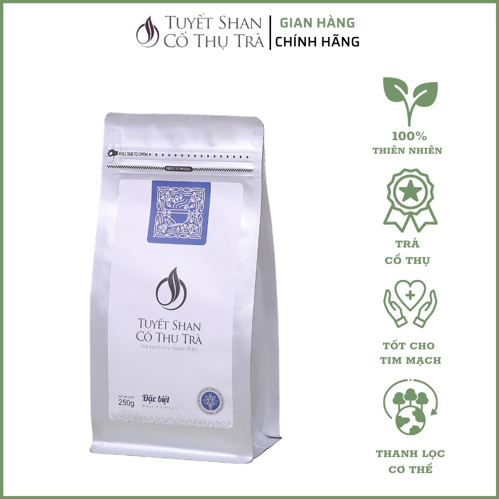 Trà Shan Tuyết Cổ Thụ Hữu Cơ - Loại Đặc Biệt Cao Cấp - Chè Shan Tuyết Cổ Thụ Suối Giàng Túi Zip 250gram