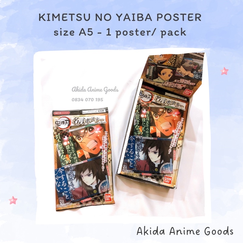 『Sẵn』Pack random/ Thẻ nhân vật - poster a5 - Kimetsu no Yaiba