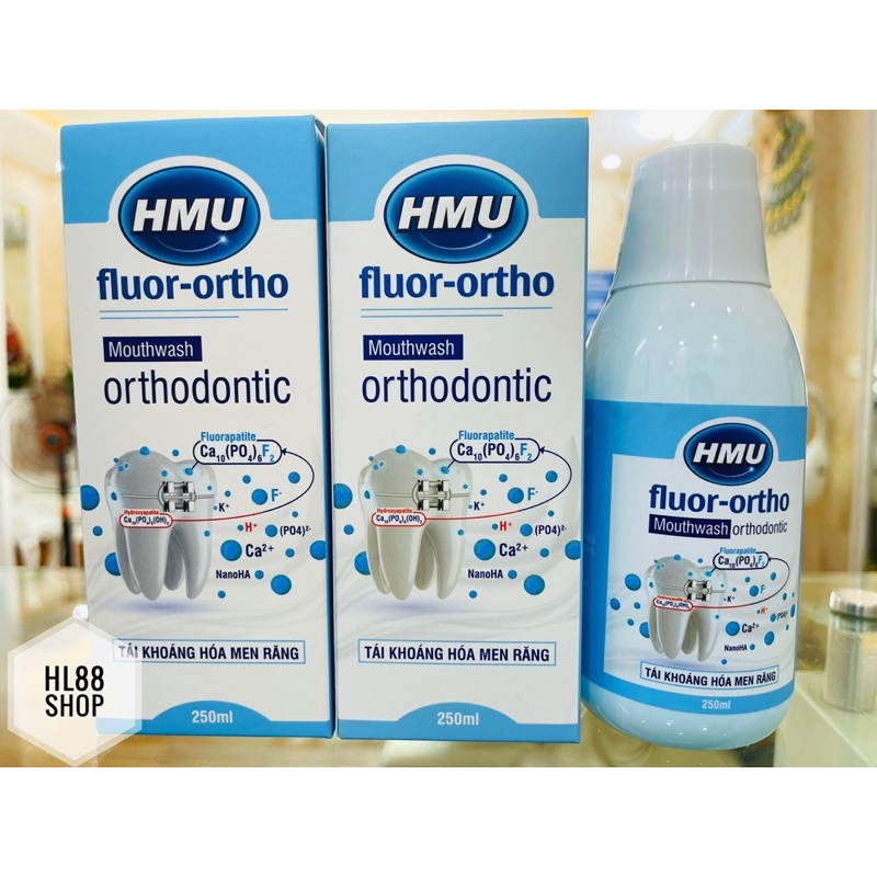 Nước súc miệng cho người niềng răng HMU fluor ortho của Đại học Y hà Nội