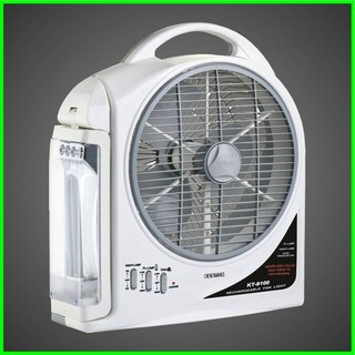 Quạt sạc - đèn sạc kentom 1 bình kt-9100