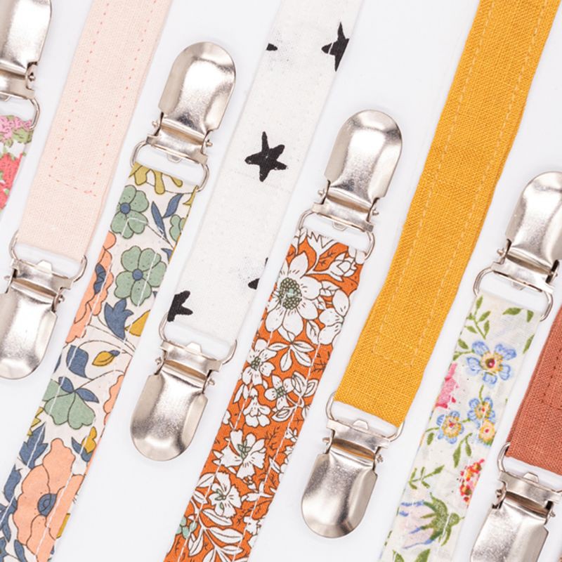 Baby Pacifier Clip Chain Cotton Linen Holder Pacifier Soother Clips Leash Belt Nipple Holder