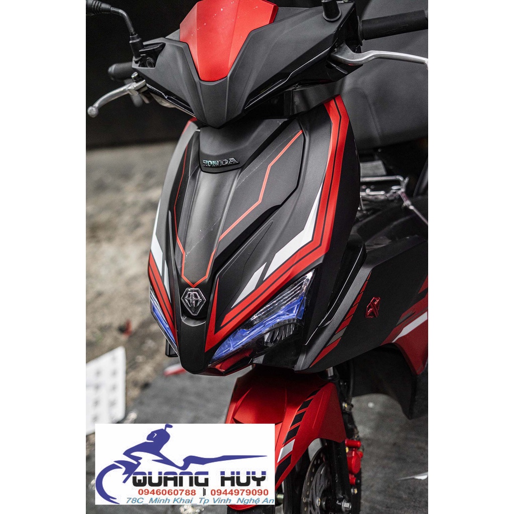 Tem Trùm Airblade Đen Đỏ Slider,Team Decal AB 2016-2019