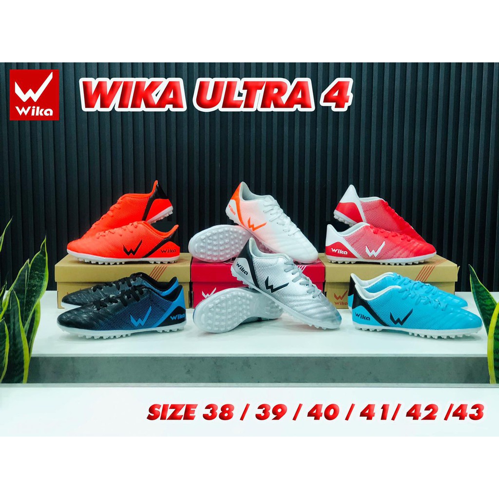 Giày bóng đá phủi Wika Ultra 4 đế TF ( giày đá bóng đá banh WIKA sân cỏ nhân tạo ) - Đã khâu toàn bộ đế