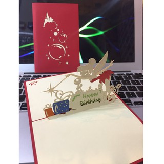 Tinker Bell  1  (  Sinh Nhật) - Birthday  - Thiệp 3D