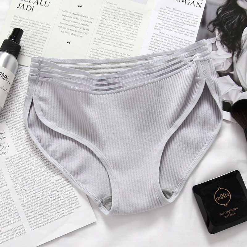 Quần lót cotton không đường viền màu trơn cho nữ