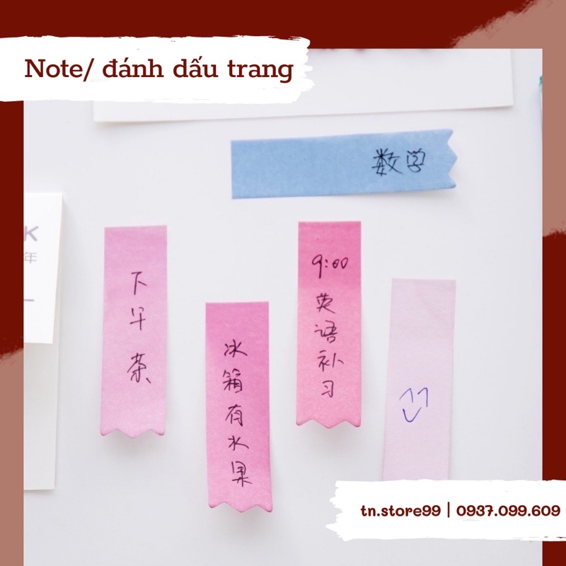 Set 100 giấy note/ đánh dấu trang ghi nhớ