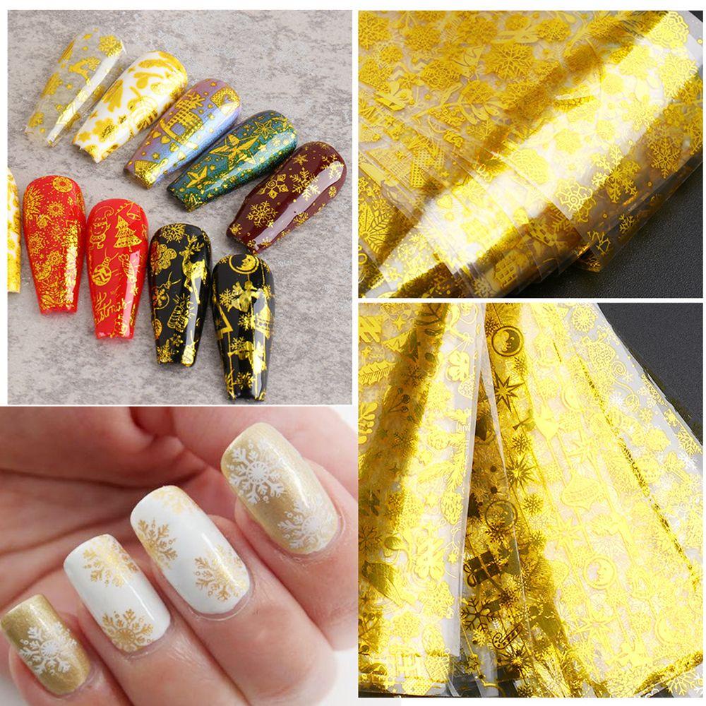 Set 10 Sticker Dán Móng Hoạ Tiết Giáng Sinh