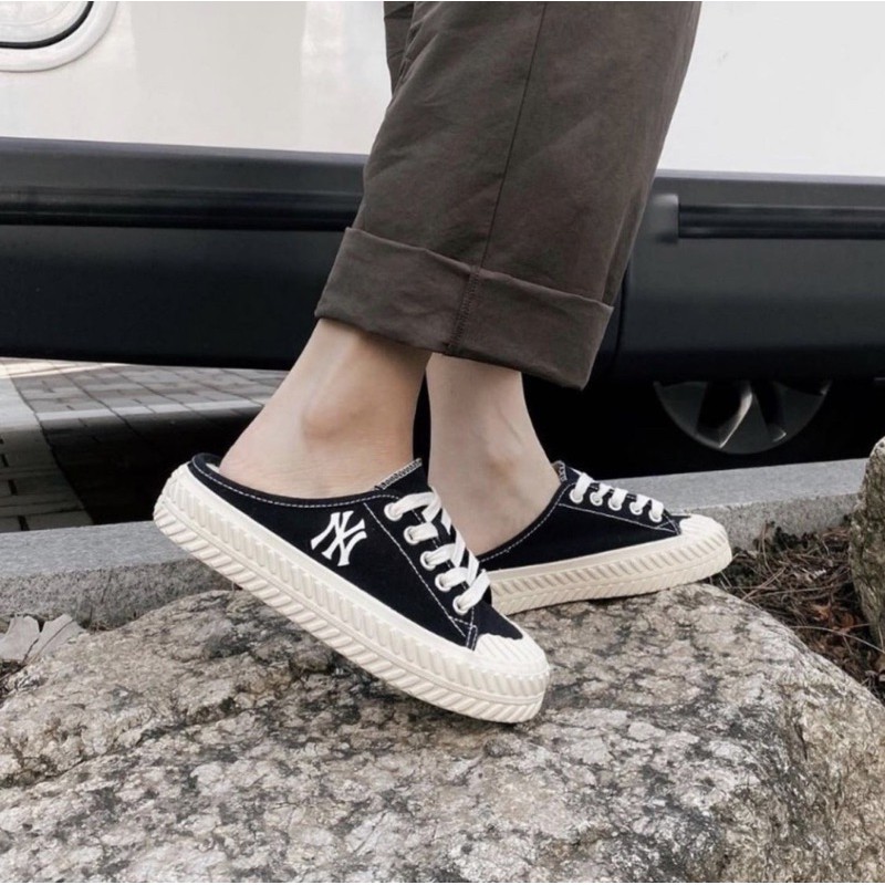 HÀNG XUẤT XỊN Giày MLB đạp gót FORM RỘNG độn 4 cm cao cấp đế êm mềm phong cách hàn quốc thể thao năng động