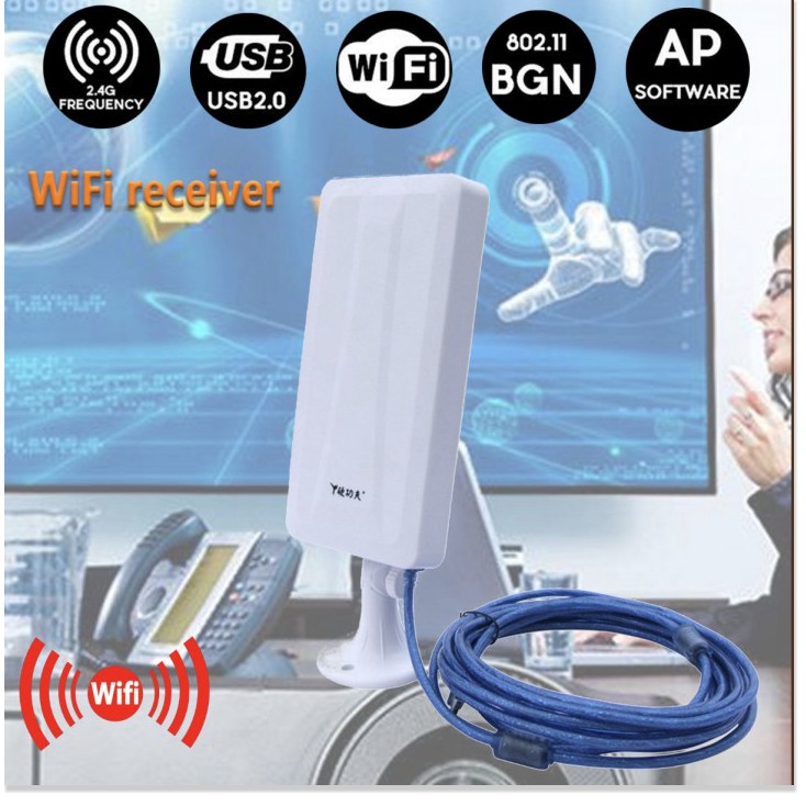 Bộ tăng cường thu sóng Wifi 10m dùng ngoài trời