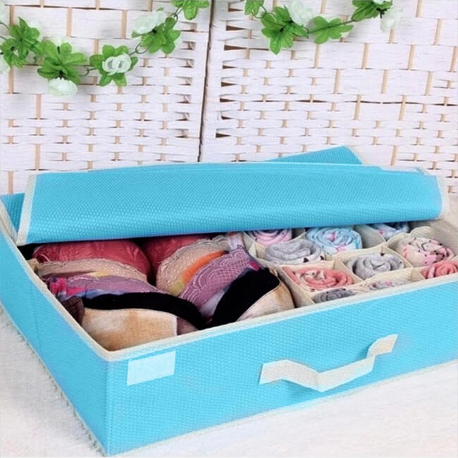 Sỉ 10 Hộp đựng đồ lót 16 ngăn có nắp đậy tiện dụng