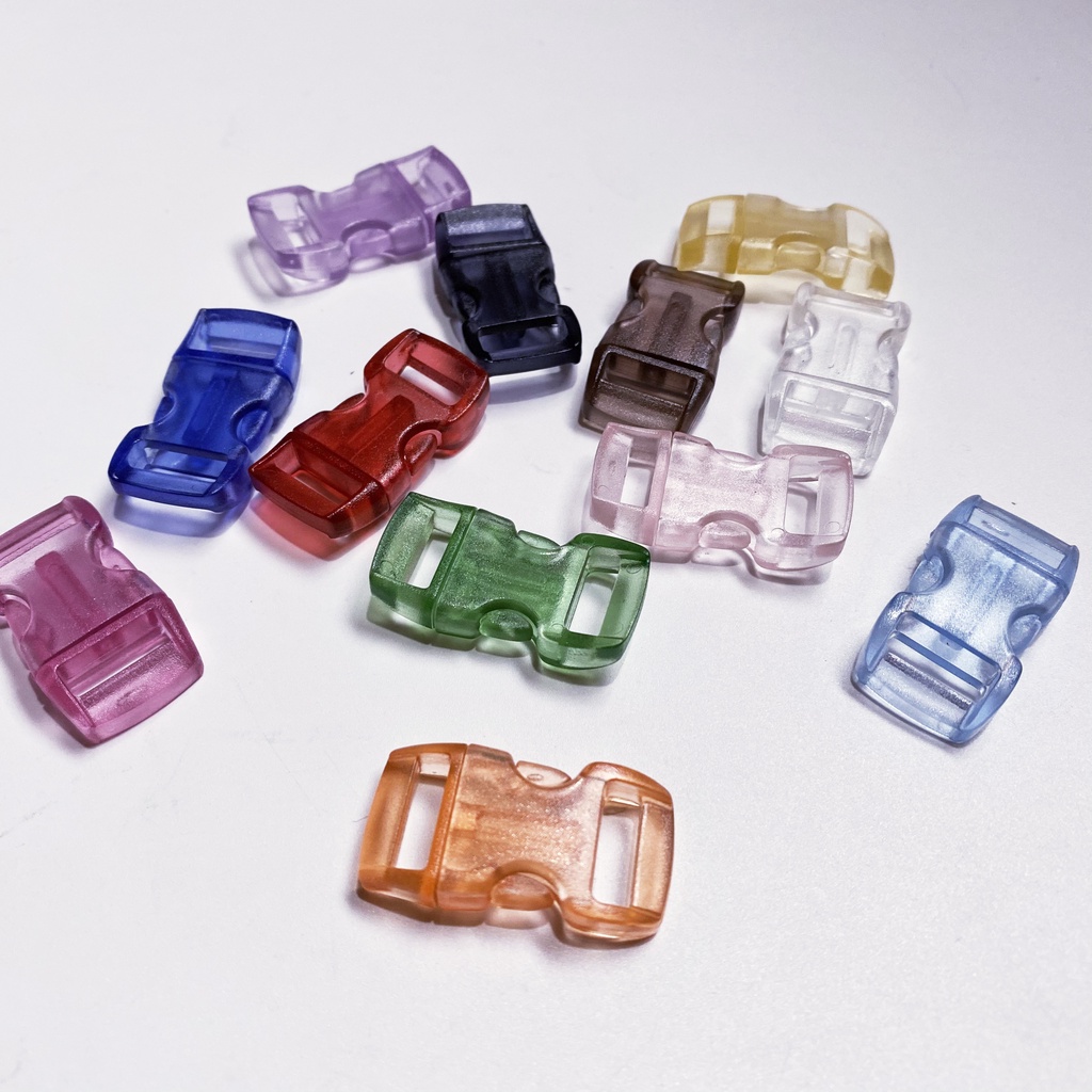 Khóa paracord nhựa trong suốt làm vòng tay sinh tồn