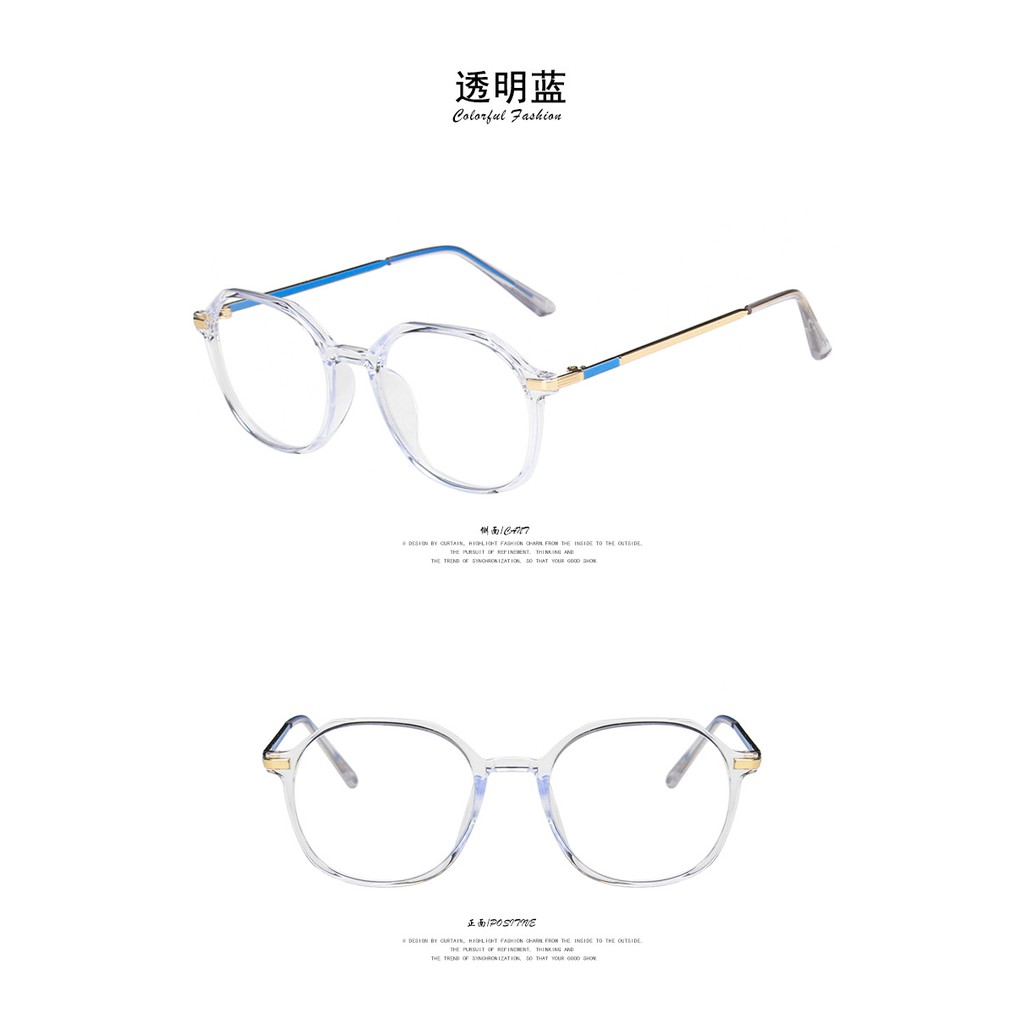 【Replaceable Lenses】Computer Chống Bức Xạ Tròn Retro Kính Mắt Kính Nữ