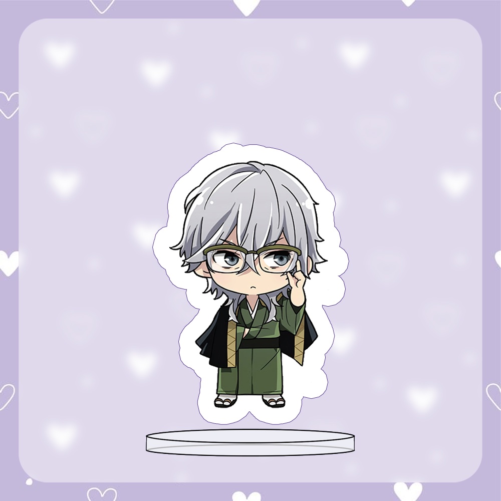 Mini standee BUNGOU STRAY DOGS ver ĐEO KÍNH Văn Hào Lưu Lạc tượng acrylic anime chibi trang trí xinh xắn