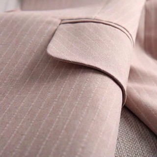 Vest Blazer Hồng Sọc Cao Cấp