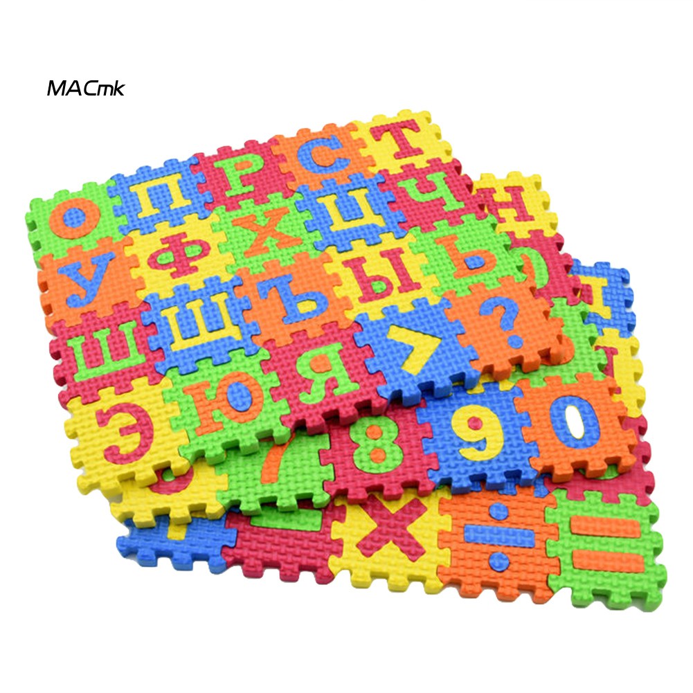 Set 60 Thảm Xốp Ghép Hình Chữ Cái Nga Cho Bé Vừa Học Vừa Chơi