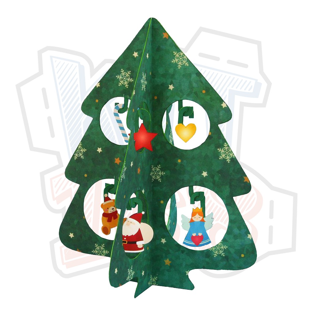 Mô hình giấy Giáng Sinh Noel Christmas cây thông Miniature Tree (Pop)