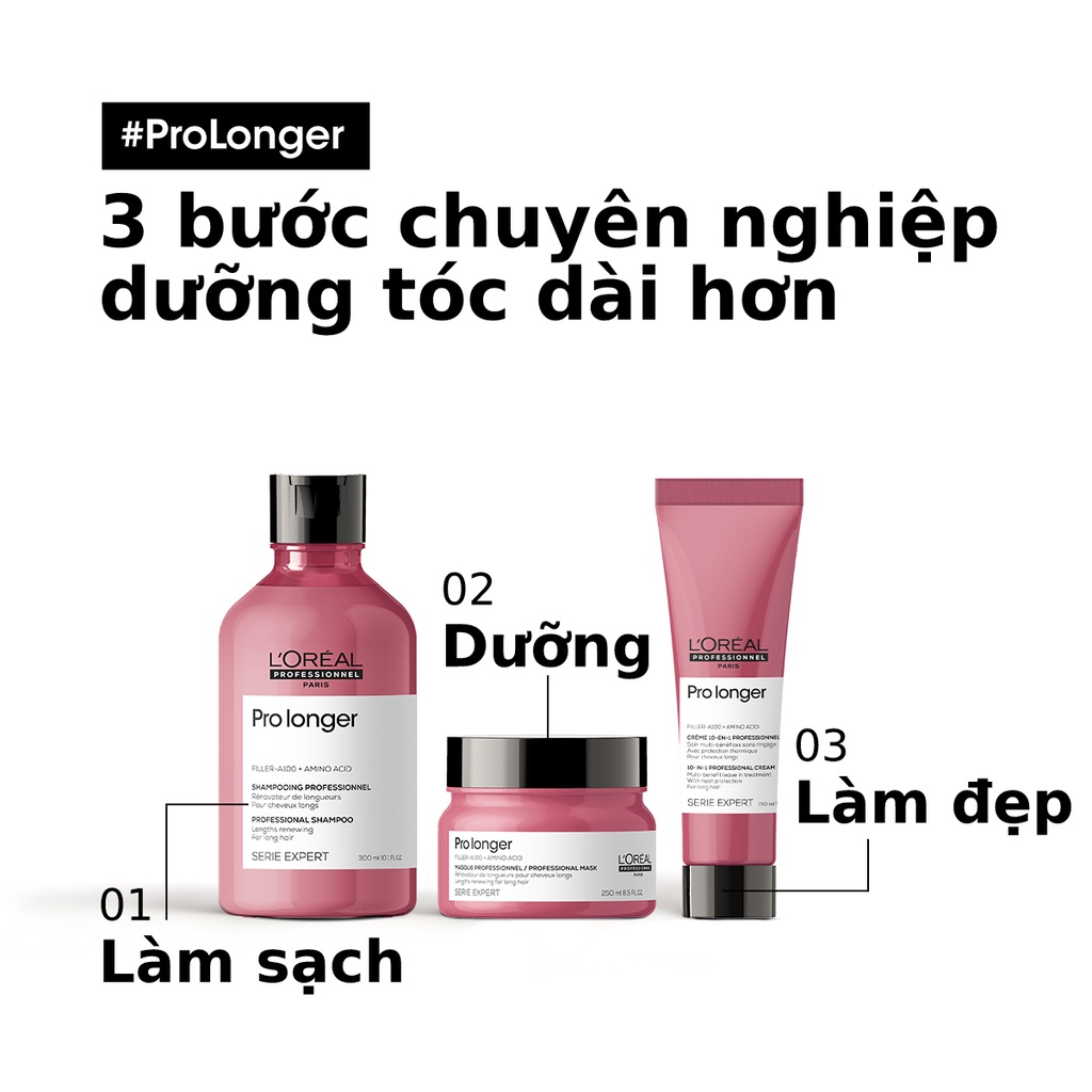 Dầu gội Biotin Loreal Inforcer B6,PRO LONGER dành cho tóc đứt gãy rụng, giảm rụng tóc, kích thích mọc tóc. #Pvy Beauty