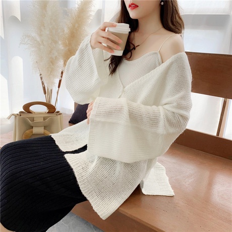 Áo khoác len dệt kim cardigan nữ 03