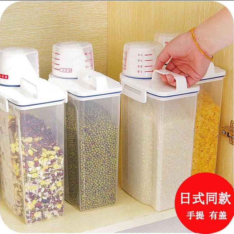 Bình Đựng Gạo Bằng Nhựa Có Nắp Đậy Tiện Dụng