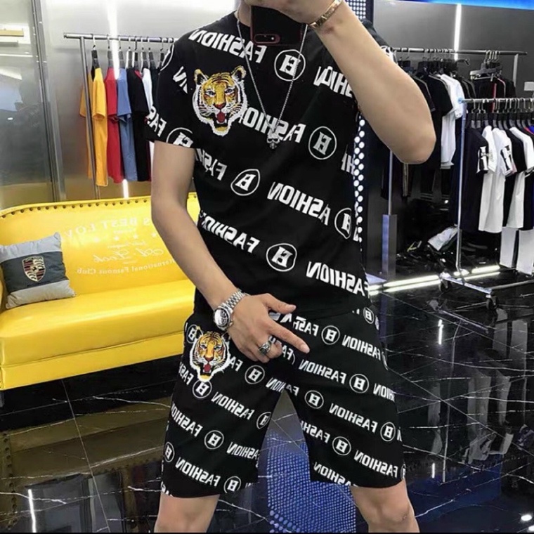 Bộ Thể Thao Nam Thun Lạnh Họa Tiết Hổ