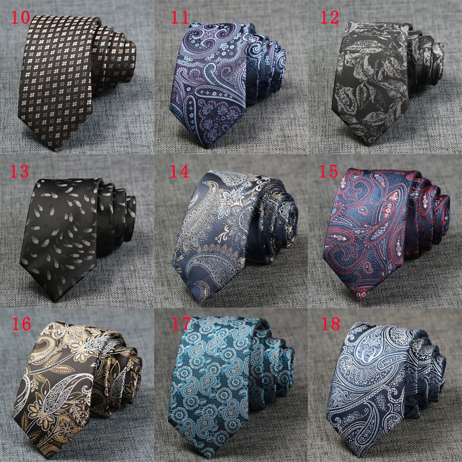 Cà Vạt Nam Bản Rộng 7CM Họa Tiết Hoa Văn Mới Lạ