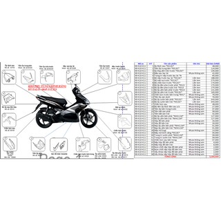 Bộ nhựa honda air blade fi đời 2010