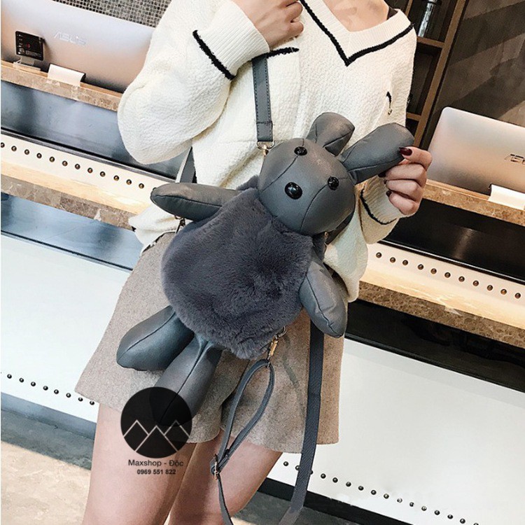 Balo nữ đi học, balo thỏ bông cute đi chơi Hàn Quốc phong cách ulzzang nhỏ gọn cao cấp Maxshop Độc