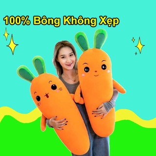 Gấu bông cà rốt - gối ôm carot khổng lồ bông siêu mịn vải miniso cao cấp_unishop