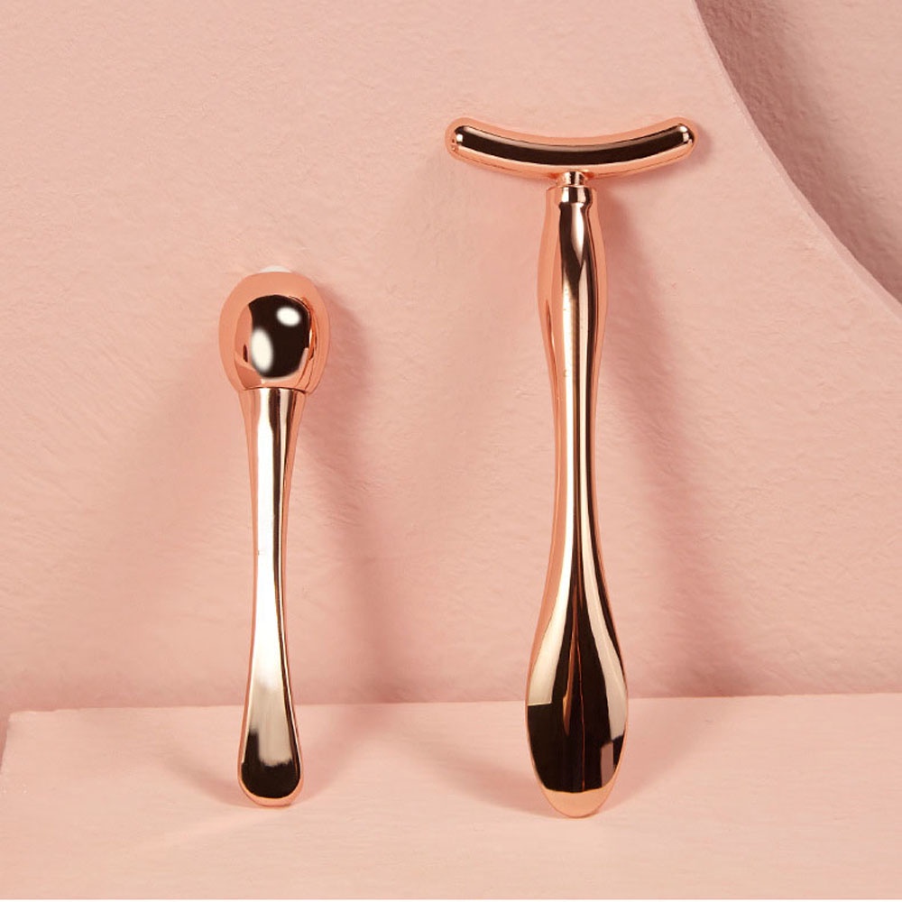 [Hàng mới về] Thanh lăn mát xa mắt mini hình chữ T chống quầng thâm nhiều màu sắc thời trang