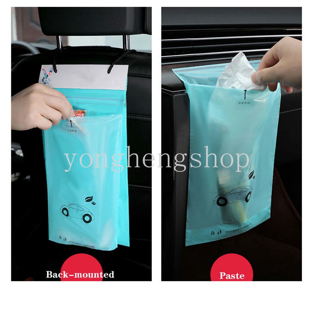 Set 30/50 Túi Đựng Rác Tự Dính Chống Rò Rỉ Họa Tiết Hoạt Hình Cho Xe Hơi