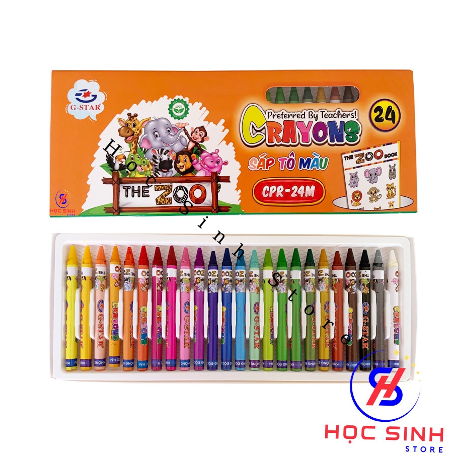 Sáp Tô Màu Gstar CPR24 Hộp 24 màu - Học Sinh Store