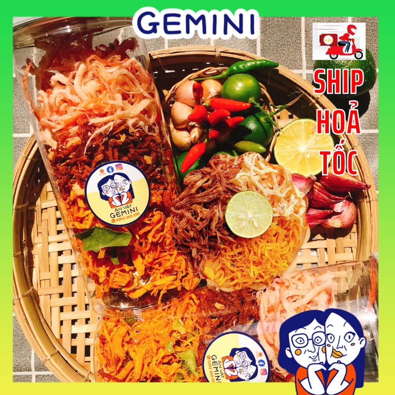 Ăn vặt khô bò, khô gà, mực mix 3 loại GEMINI AV02 | BigBuy360 - bigbuy360.vn