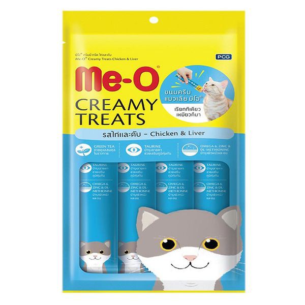 kem súp cho mèo Me-o Creamy Treats 60g cho mèo (gói 4 thanh) - Phụ kiện thú cưng Hà Nội