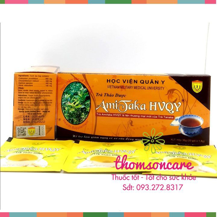 Trà Tanaka (tên mới: Amitaka) Học viện quân y -Trà thảo dược - Điều hòa huyết áp - Ăn ngủ tốt | BigBuy360 - bigbuy360.vn