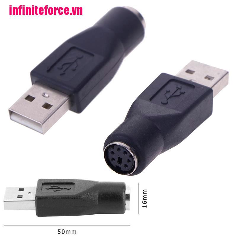 Set 2 Đầu Chuyển Đổi Ps / 2 Male Sang Usb Girl Cho Chuột / Máy Tính