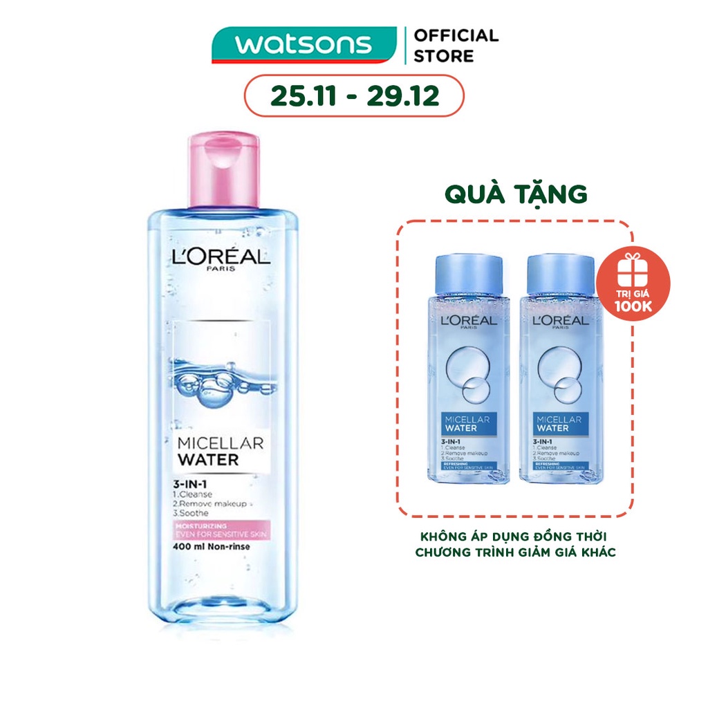 Tẩy Trang L'Oreal Paris Skincare Micellar 400ml