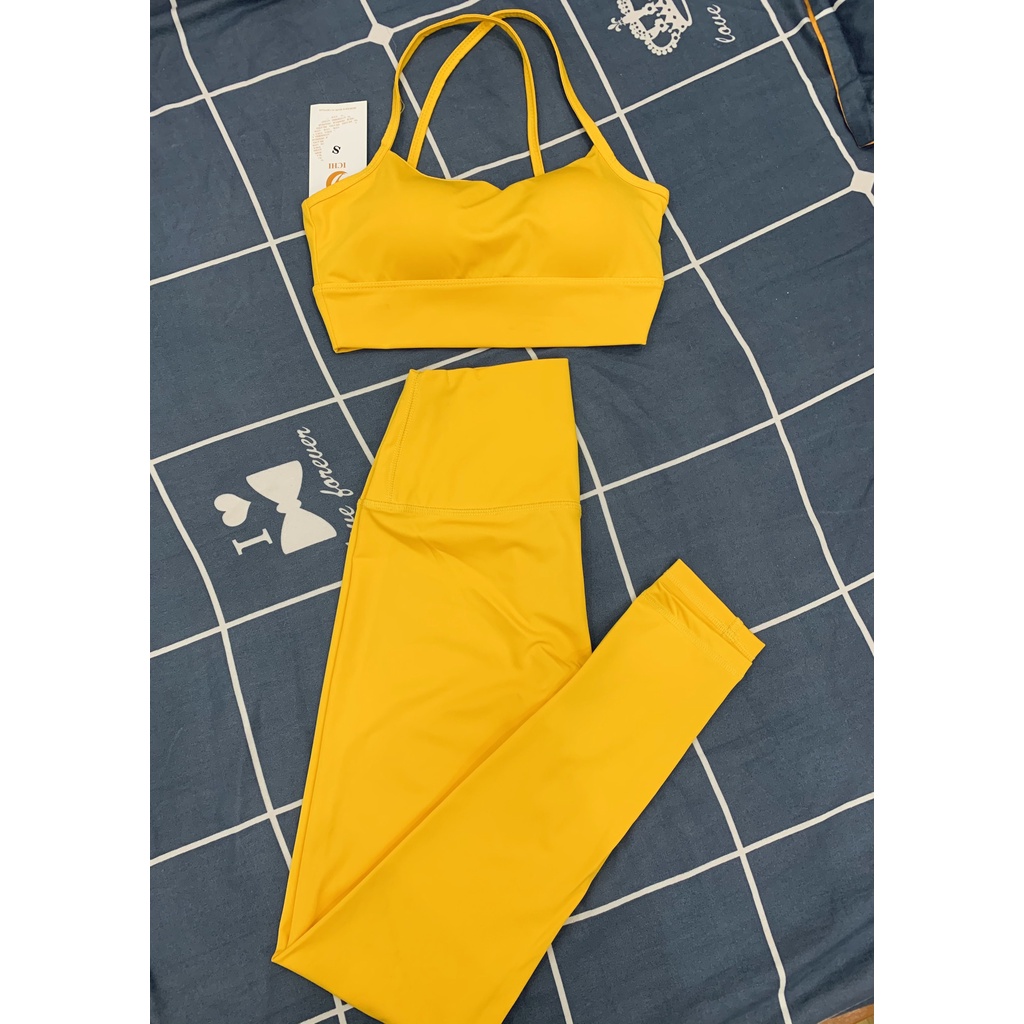 Set Bộ Đồ Tập Yoga, Gym ICHI-TT02 Thun Poly Co Giãn 4 Chiều, Năng Động