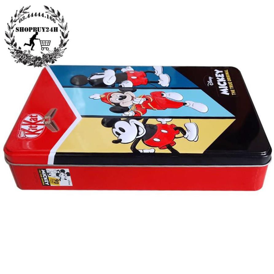 [HCM] -  Hộp 12 thanh Socola Kitkat - Hộp thiếc hình chuột Mickey - Q2 HCM