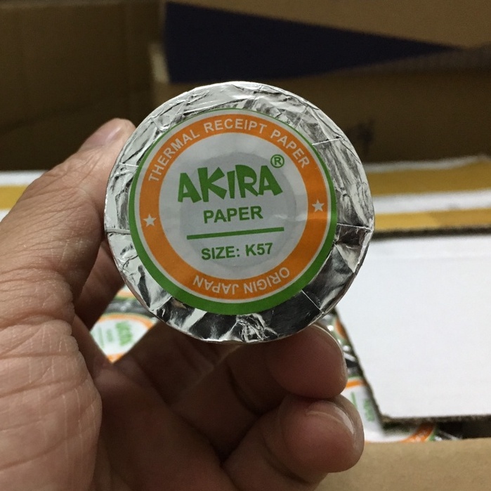 THÙNG 100 CUỘN Giấy in hóa đơn, bill nhiệt K57 K58 Akira