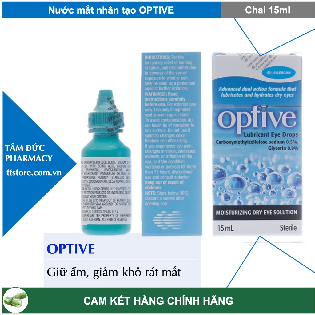 Nước nhỏ mắt nhân tạo OPTIVE - Chai 15ml