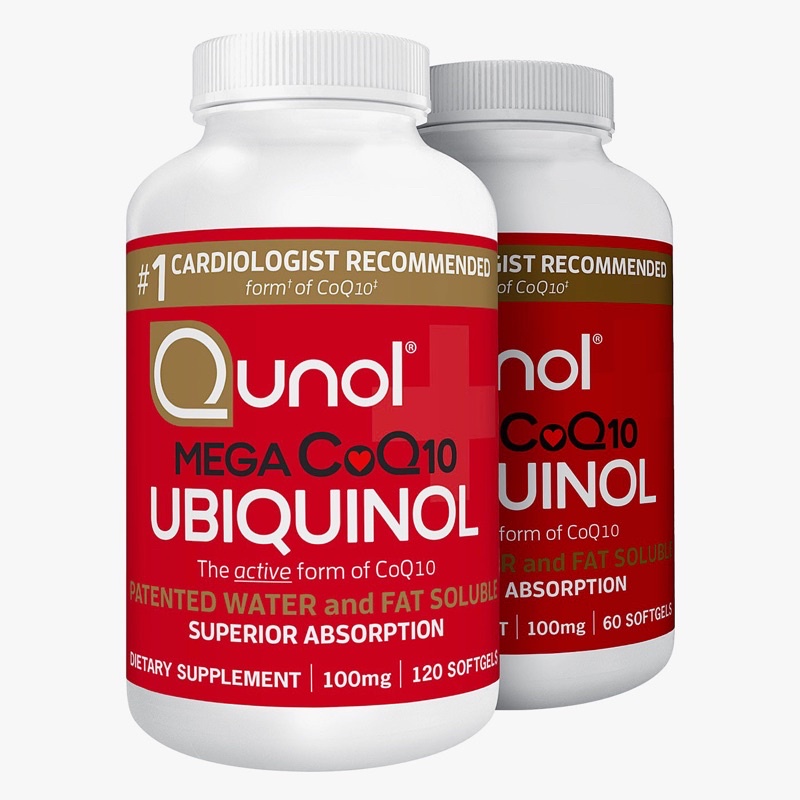 Viên uống bổ tim, điều hoà huyết áp Qunol Mega CoQ10 Ubiquinol 100mg hộp 120 viên