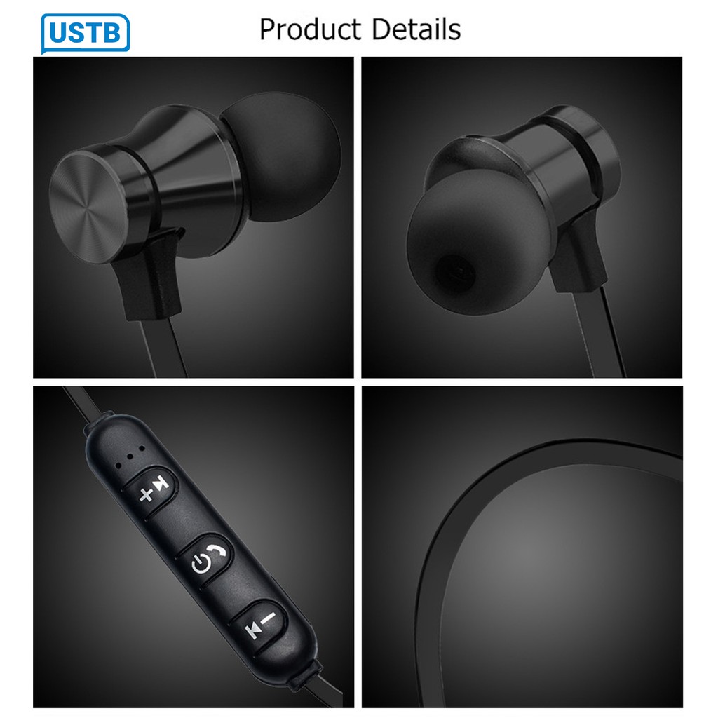 Tai nghe không dây in-ear nhét tai kèm mic Bluetooth 4.2 thể thao có nam châm Xt11 cho iphone android