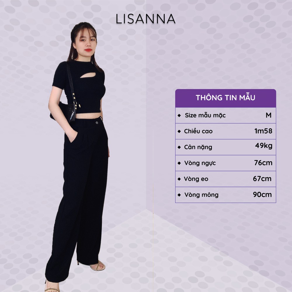 Quần suông ống rộng lưng cao LISANNA | BigBuy360 - bigbuy360.vn