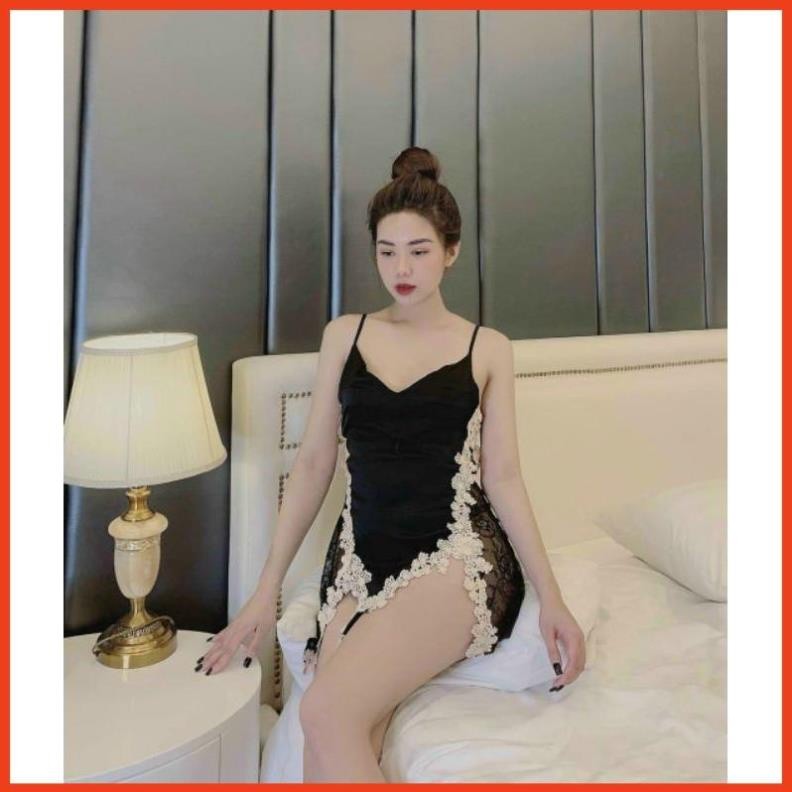 Váy ngủ nữ, váy 2 dây mặc nhà kiểu dáng đẹp, chất lụa Latin mát, mịn, hàng đẹp may kỹ, phom dưới 58kg- tùy chiều cao | BigBuy360 - bigbuy360.vn