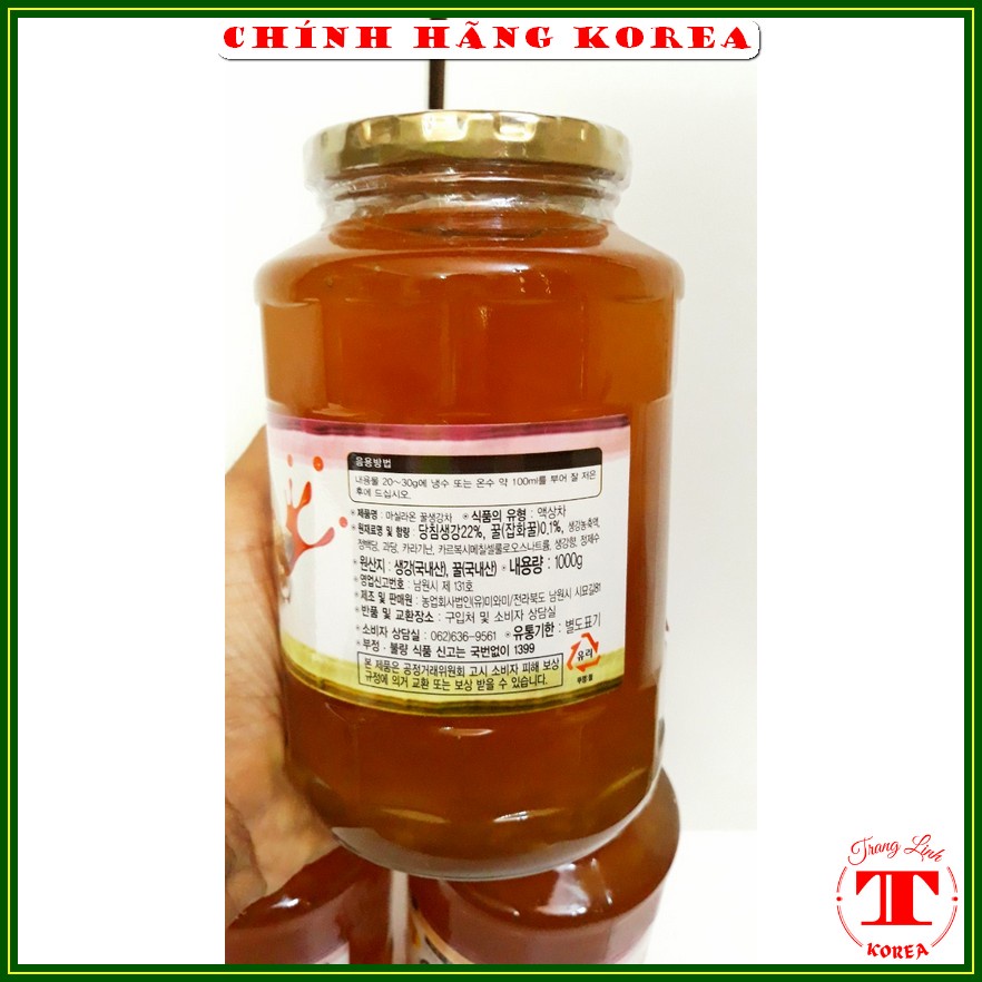 Mật ong gừng hàn quốc, lọ 1kg - Trà gừng mật ong chính hãng Korea, tranglinh
