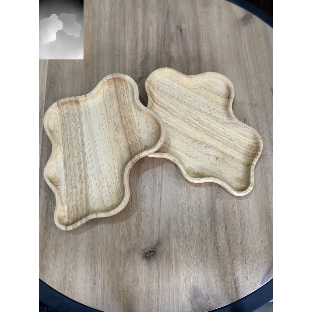 Thớt Gỗ cao su Nhập Khẩu Nhật Nguyên Khối, Thớt Decor  Khay Đựng Đồ Ăn/Decor