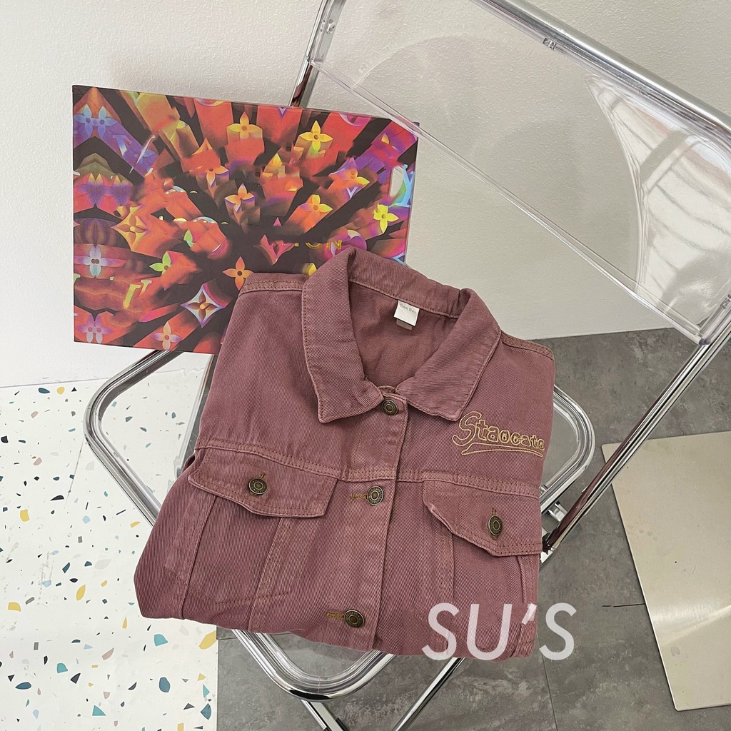 Áo khoác denim thêu chữ staocato A2017 SUSTORE