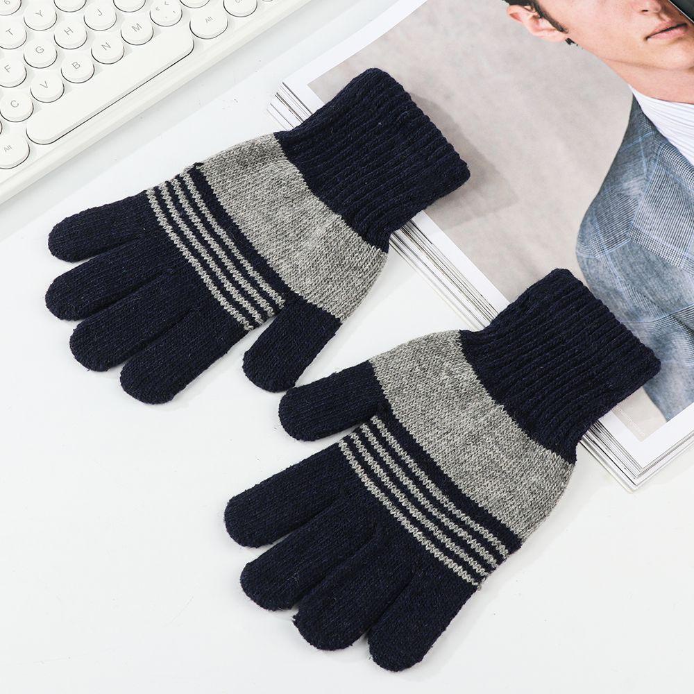Găng Tay Dệt Kim Dày Dặn Giữ Ấm Cổ Tay Khi Lái Xe Trượt Tuyết